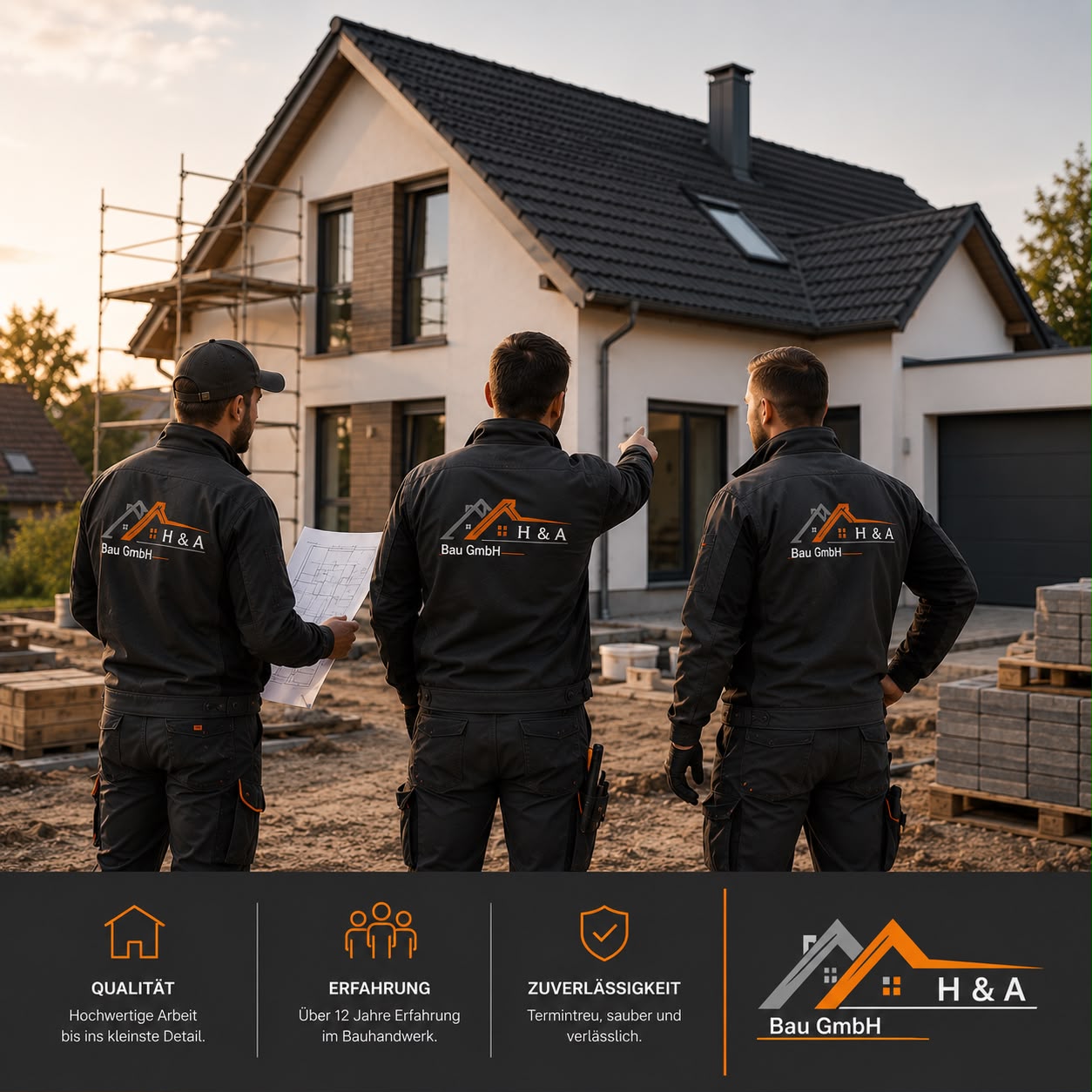 H&A Bau Team bei der Arbeit